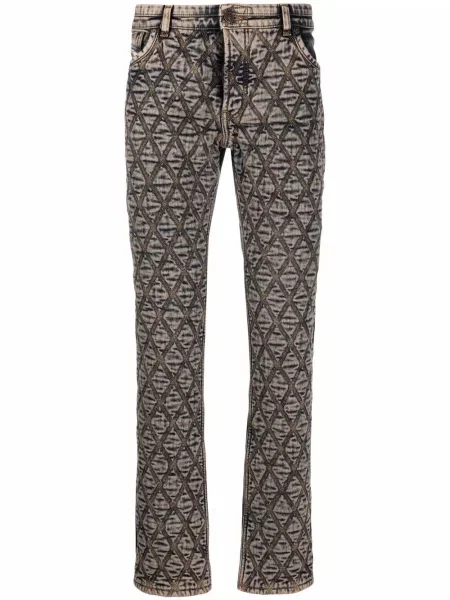 Blugi Diesel cu broderie albastru
