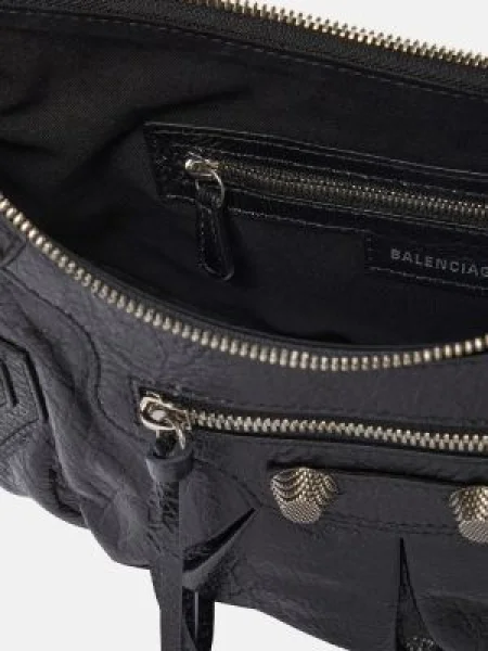Geanta de piele Balenciaga Le Cagole negru