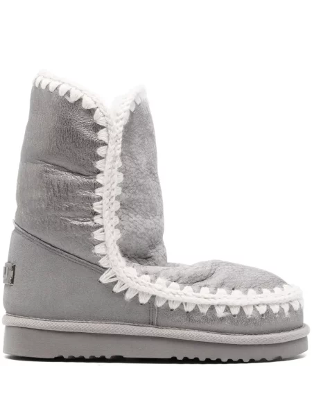 Botine Mou din piele gri