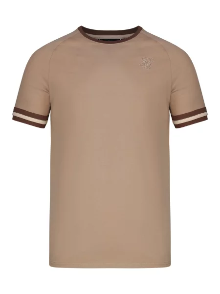 SikSilk Tricou Tournament crem / pielii / ciocolatiu