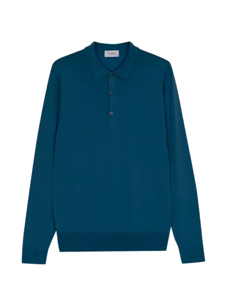 Tricou polo John Smedley albastru