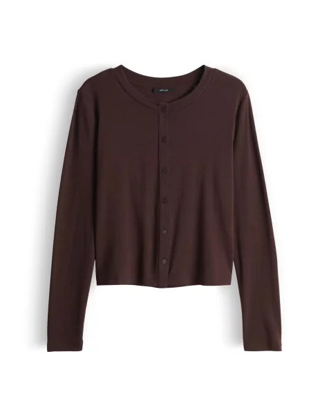 OPUS Geacă tricotată Sandros deschis maro