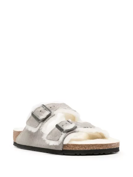 Slip on sandalai Birkenstock pilka