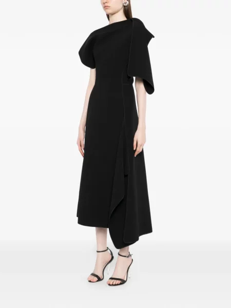 Rochie midi Maticevski până la genunchi de costum negru