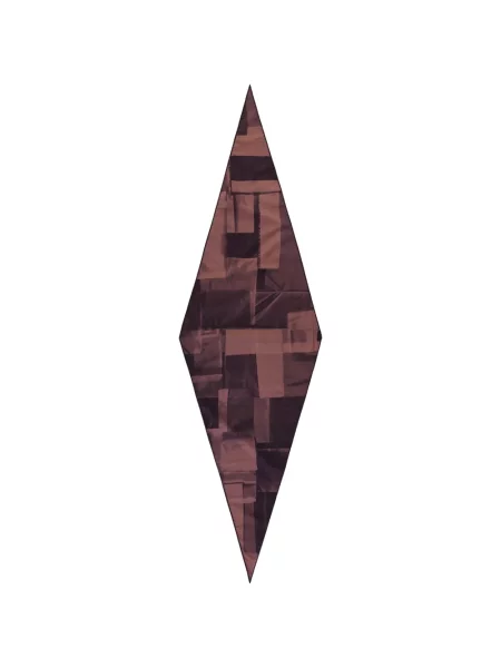 Fular Zegna cu imagine cu imprimeu abstract maro