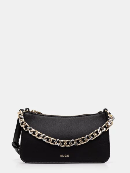 HUGO geantă crossbody de damă cu imitație de piele Love_Crossbody negru