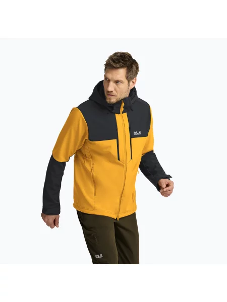 Geacă rezistentă la vânt pentru bărbați Jack Wolfskin Jasper burly yellow jw galben