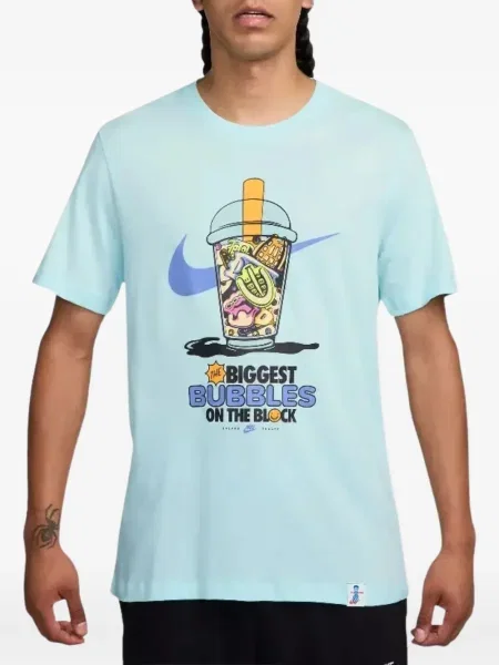 Běžecké fleecové tričko s potiskem Nike s potiskem černé