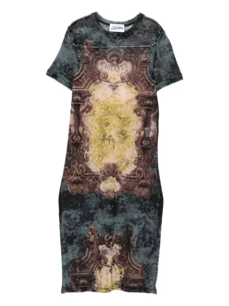 Rochie Jean Paul Gaultier cu imagine de costum albastru