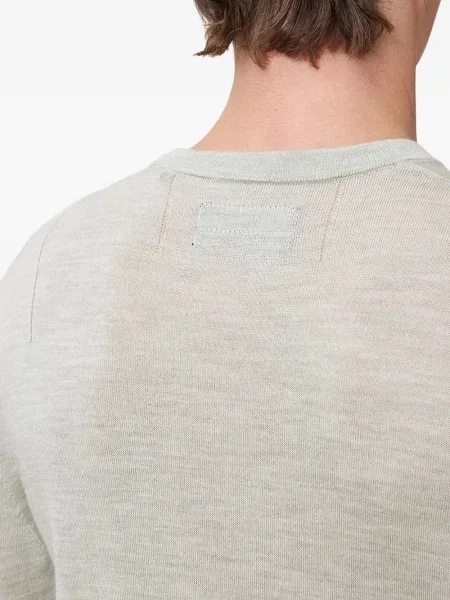 Pulover Allsaints cu broderie cu decolteu rotund verde