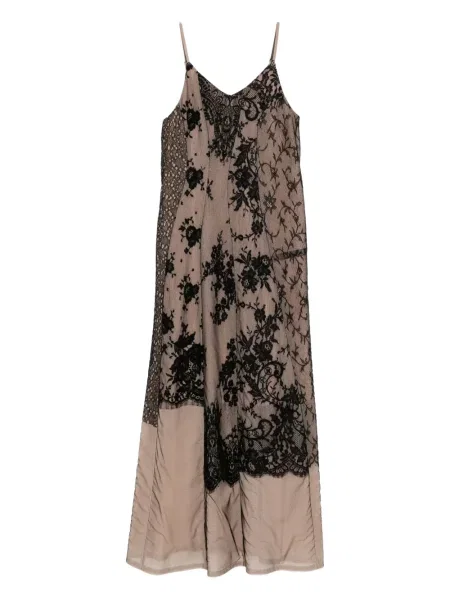 Rochie Quetsche cu model floral din dantelă de costum negru