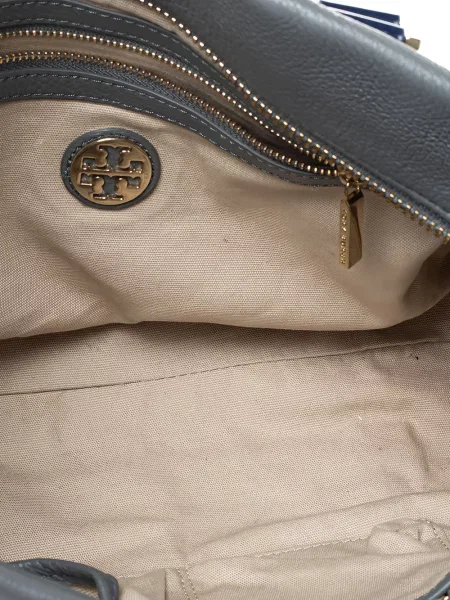Geantă shopper Tory Burch din piele gri