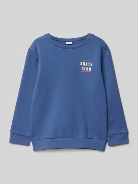 Bluza z okrągłym dekoltem model ‘MOTTO’ Name It niebieska