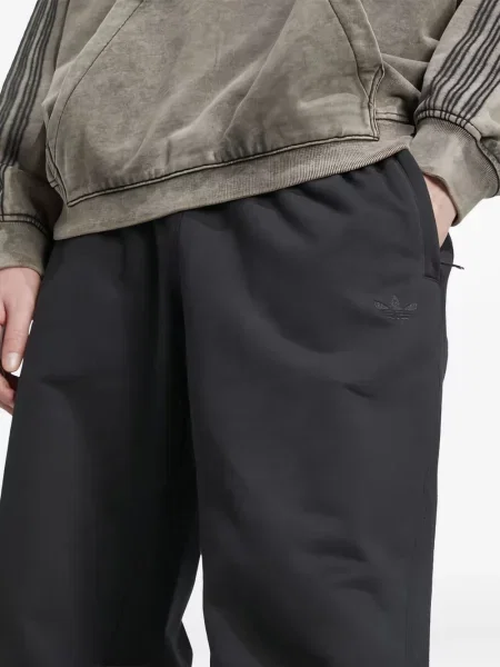 Pantaloni Adidas cu șireturi din dantelă cu broderie negru