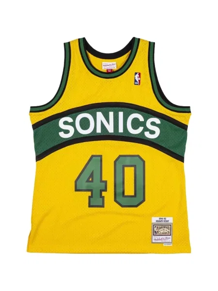 Cămașă Mitchell & Ness din jerseu galben
