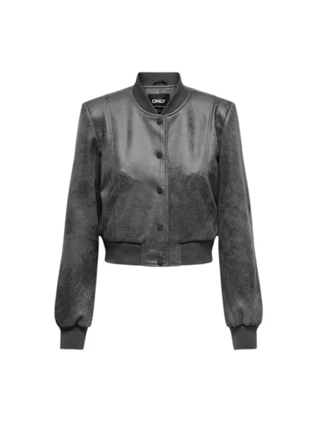 Kurtka skórzana Only szara