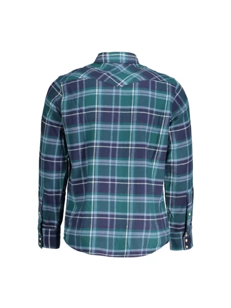 Koszula Wrangler flanelowa z długim rękawem zielona