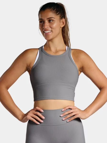Nordicdots Sport top Rib' gri