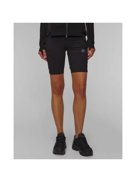 Mammut szorty outdoorowe Runbold IV gładkie high waist czarny