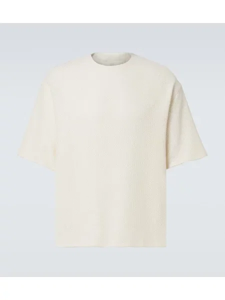 Tricou Jil Sander din jerseu alb