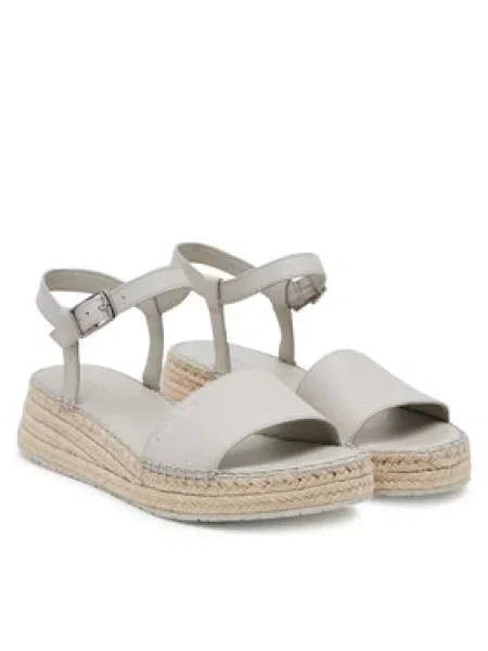 Calvin Klein Espadrilky Wedge Rope Sandal Lth bílá
