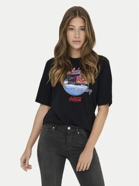 ONLY T-Shirt Coca Cola czarny