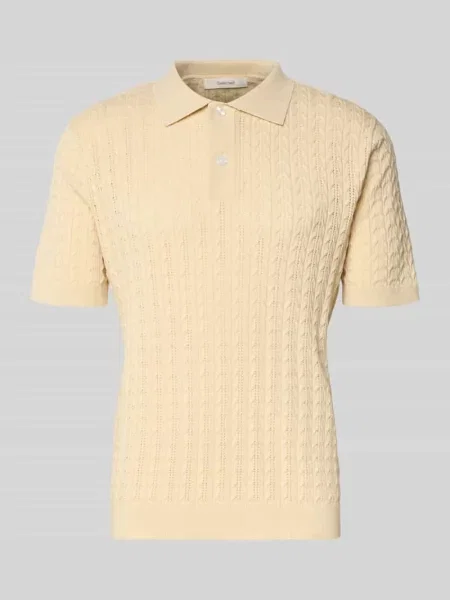 Koszulka polo z czystej bawełny o kroju regular fit model MATTIS' Selected Homme beżowa