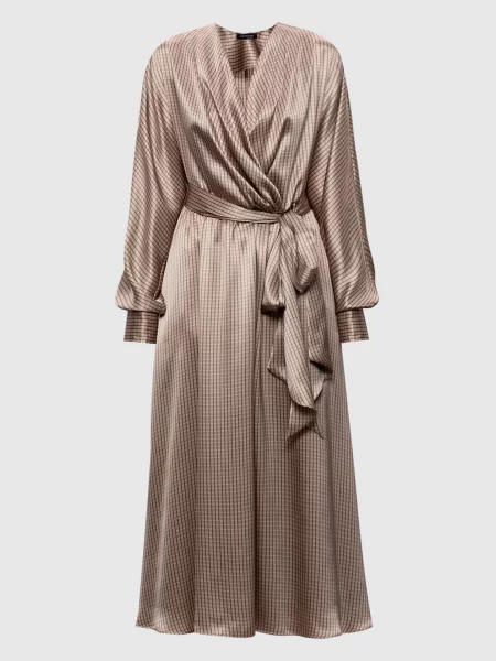 Сукня із шовку Kiton бежева