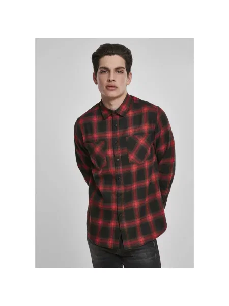 Фланелен карирана риза Urban Classics черно