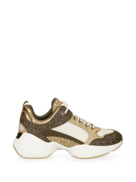Pantofi cu toc Michael Michael Kors cu funde din piele de căprioară verde