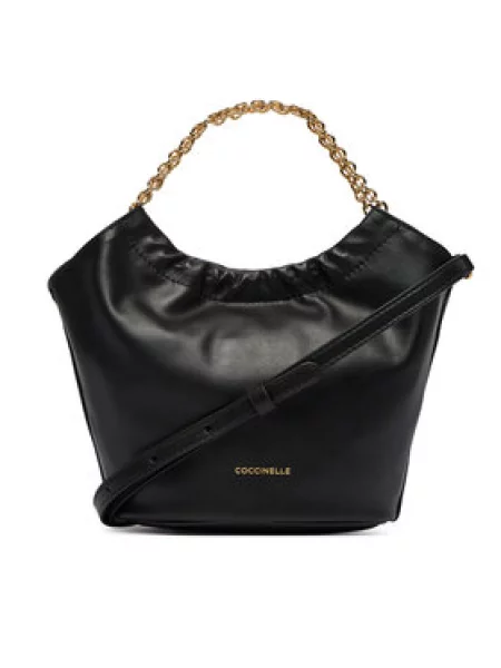 Bőr crossbody táska Coccinelle fekete