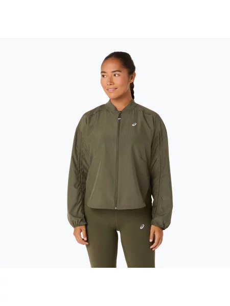 Geacă de alergare pentru femei ASICS Nagino Run Adjustable dark olive kaki