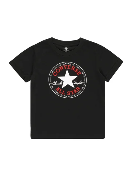 CONVERSE Tricou roșu / negru alb