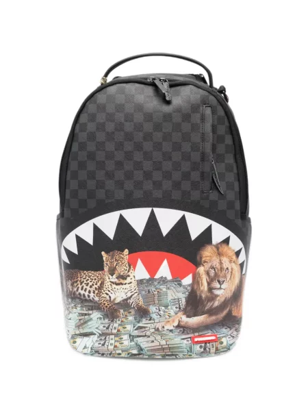 Καρό σακίδιο πλάτης Sprayground με σχέδιο μαύρο