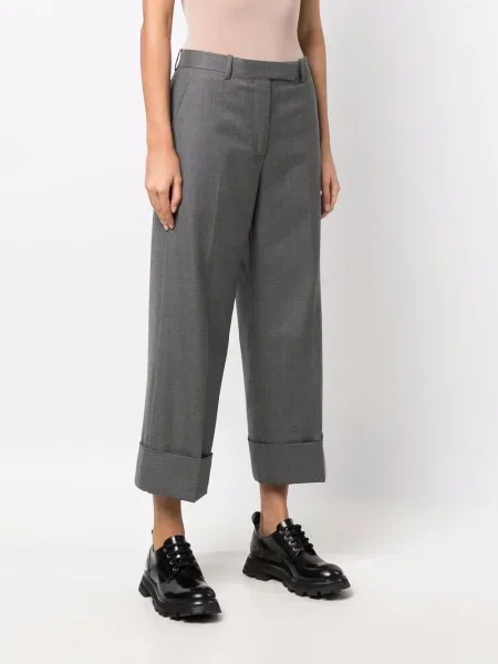 Zkrácené kalhoty Thom Browne šedé