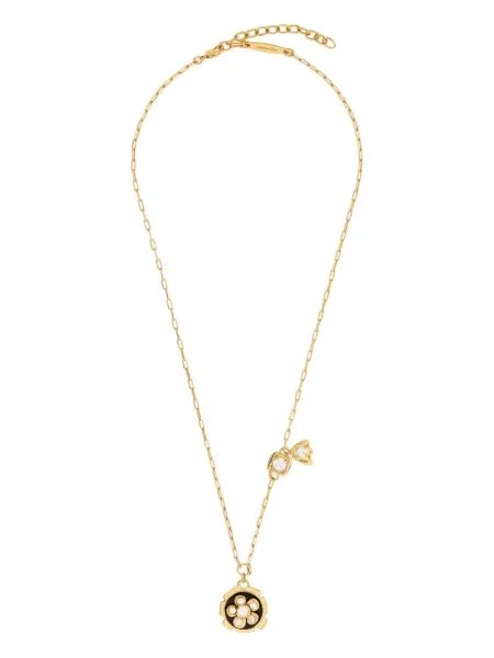 Pandantiv Ferragamo cu model floral auriu