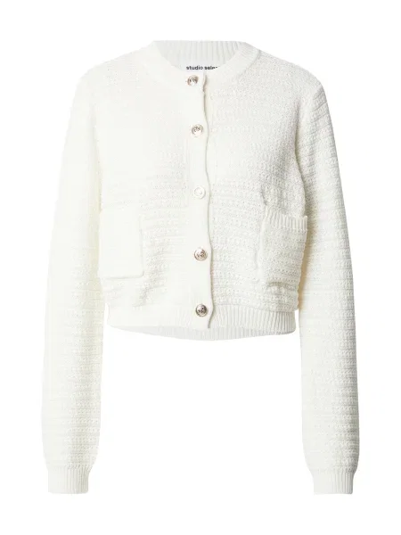 STUDIO SELECT Geacă tricotată Finja' alb