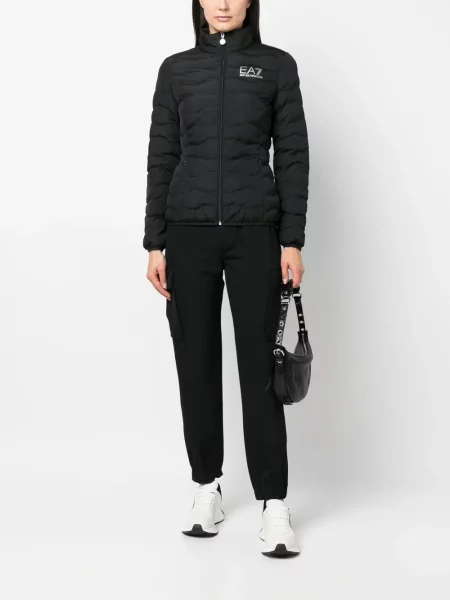 Striukė Ea7 Emporio Armani su gobtuvu juoda