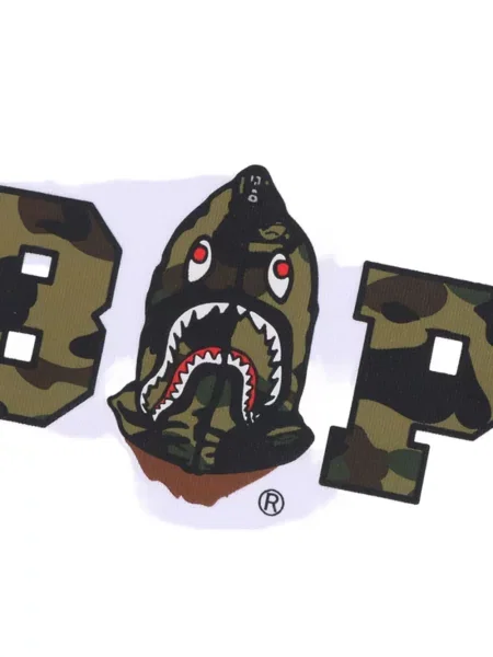 Tricou A Bathing Ape® cu imagine cu model camuflaj alb