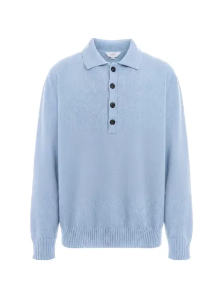 Tricou polo Malo din cașmir albastru