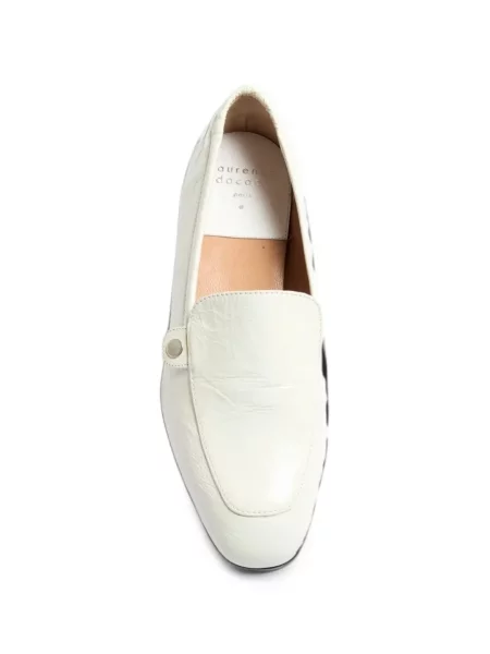 Pantofi loafer Laurence Dacade din piele alb
