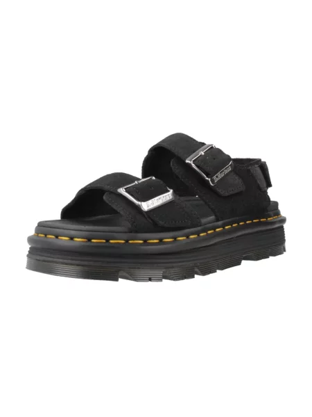 Dr. Martens Obuwie Kobieta 36 EU Skóra Skórzane sandały z odkrytymi palcami i klamrą czarny