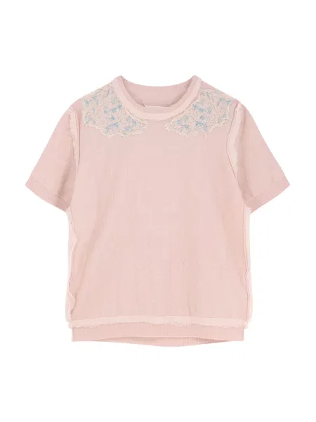 Sweter Maison Margiela wełniany retro różowy