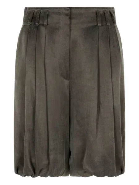 Pantaloni scurți Giorgio Armani plisate gri