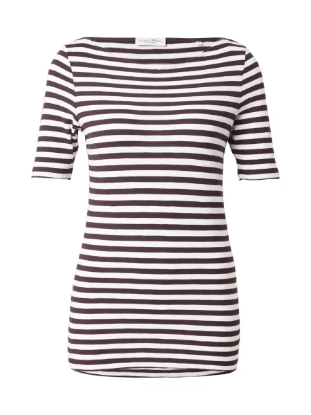 Marc O'Polo Tricou maro închis alb