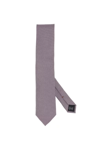 Jedwabny krawat Zegna elegancki z logo różowy