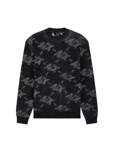 Dzianinowy sweter Armani Exchange czarny