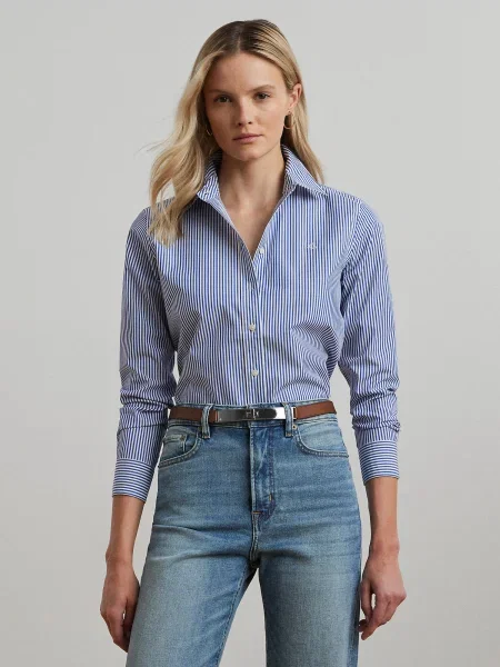 Lauren Ralph Lauren Petite Blúzka modrá biela