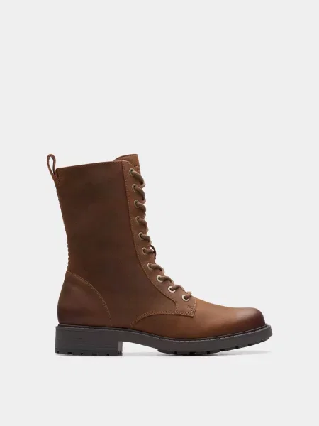 Кожаные ботинки Clarks коричневые