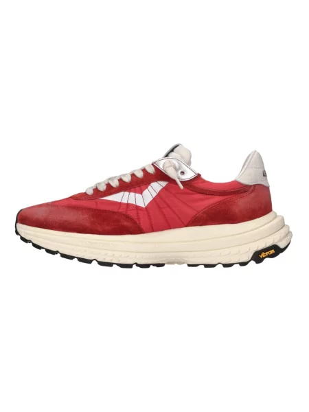 Sneakersy 4b12 skórzane czerwone